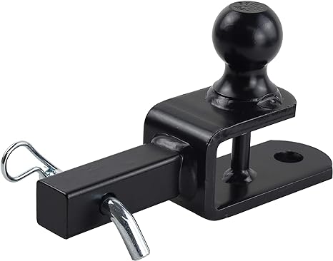 CURT 45006 Bolt-On 2-Inch ATV, UTV Trekhaakadapter, glanzend zwart, poederlak