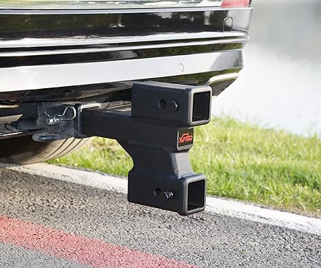TOPTOW 64088 Trailer Dual Hitch Extender Adapter with 2 & 4-inch Riser ...