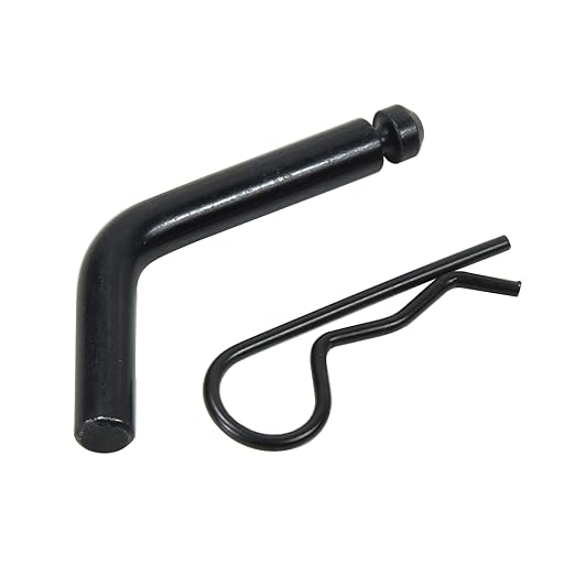 TOPTOW 63432 Hitch PIN 1/2" X 2-1/8" & Clip Black ZINC Nickel