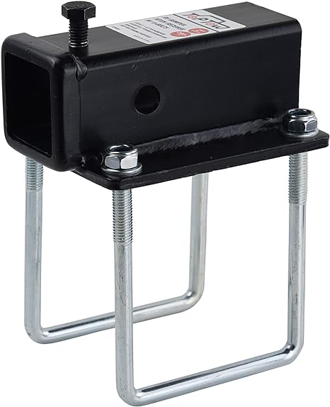 TOPTOW 63800 RV Bumper Hitch Receiver Adapter 2 inch for 4 inch X 4 inch and 4.5 inch X 4.5 inch Bumpers, Fits for Bike Racks, Cargo Carriers Camper-on