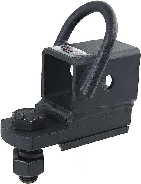 TOPTOW 63807 Bolt-on ATV/UTV Trailer Hitch Receiver Adapter for 2 inch Receivers, 5/8 inch Hitch Pin and Clip Included